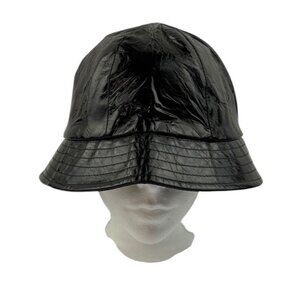 *Vintage D&Y Black Rain Bucket Hat Black Y2K 90's